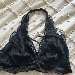 VS Pink Black Lace Bralette NWT Size Large